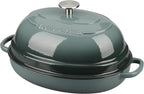 EDGING CASTING Enameled Oval Cast Iron Dutch Oven Pot by EDGINGCOOKWARE