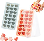 2 Pack Heart-Shaped Ice Cube Trays by Ciyliwiyi