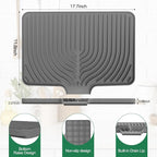 GUUKIN Dish Drying Mat, 17.7" x 11.8 " Drying Matt Kitchen Counter, Dish Drying - Image 3