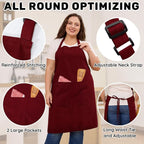 2 Pcs Plus Size Chef Apron, Unisex Professional Apron - Image 5