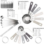 CuttleLab 22-Piece Stainless Steel Measuring Cups and Spoons Set, Tad Dash - Image 2