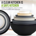 Zulay Kitchen 12 Piece Plastic Mixing Bowls - Image 6