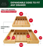 ROYAL CRAFT WOOD Luxury Bamboo Kitchen Drawer Organizer - Image 2