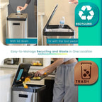 Home Zone Living 19 Gallon Kitchen Trash Can - Image 3