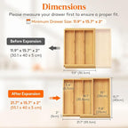 Lifewit Utensil Organizer for Kitchen Drawer, Expandable Cooking Utensil Tray - Image 3