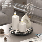 Black and White Kitchen Lazy Susan Turntable – Checkered Round Decorative Tray - Image 3