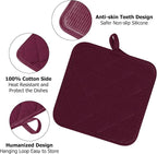 Oven Mitts and Pot Holders Set, Heat Resistant Silicone Kitchen Mini Oven - Image 4