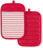 KitchenAid Albany Pot Holder 2-Pack Set, Passion Red by KitchenAid