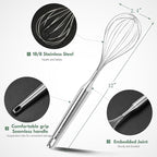 Stainless Steel Whisk for Cooking Kitchen Non Stick Balloon Wire Metal Baking - Image 2