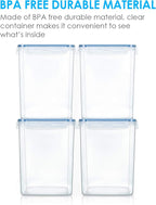 Vtopmart Large Food Storage Containers 5.2L / 175oz, 4 Pieces BPA Free Plastic - Image 3