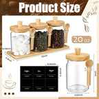 Suclain 3 Pcs Glass Coffee Container - Image 2