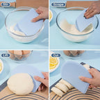 Silicone Dough Scraper with Stainless Steel Sheet, Curved Edge Flexible Bowl - Image 5