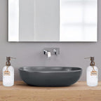16 oz Diamond Pattern Glass Soap Dispenser, Kitchen and Bathroom Refillable - Image 2