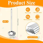 6 Pcs Stainless Steel Ladle Soup Handle Ladle - Image 2