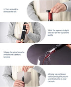 CIRCLE JOY Electric Wine Bottle Opener Set Rechargeable Wine Corkscrew Cordless - Image 5