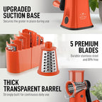 Zulay Kitchen Rotary Cheese Grater 5 Blade Cheese Shredder - Image 7