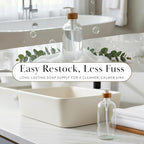 SAVVY & SORTED Glass Hand Soap Dispenser Bathroom, Dish Soap Dispenser - Image 5