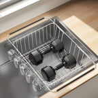 Fanbsy Dish Drying Rack in Sink, Extendable Stainless Steel Dish Drainers - Image 9