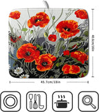 Giwawa Poppy Dish Drying Mat 16x18 inch - Image 2