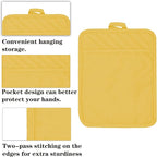 Oven Pot Holder with Pocket Cotton Heat Resistant Coaster Potholder Kitchen Hot - Image 2