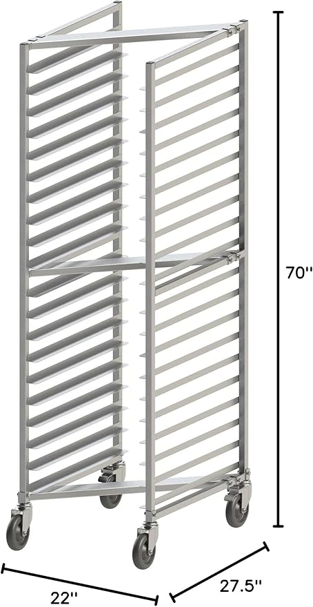 Winco Aluminum Sheet Pan/Bun Rack, Nesting Style, 20 Tier - Image 3