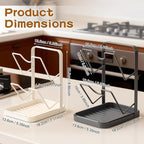 Kitchen Pot Lid Storage Rack, Pot Lid Organizer, Kitchen Pot Lid Holder While - Image 7
