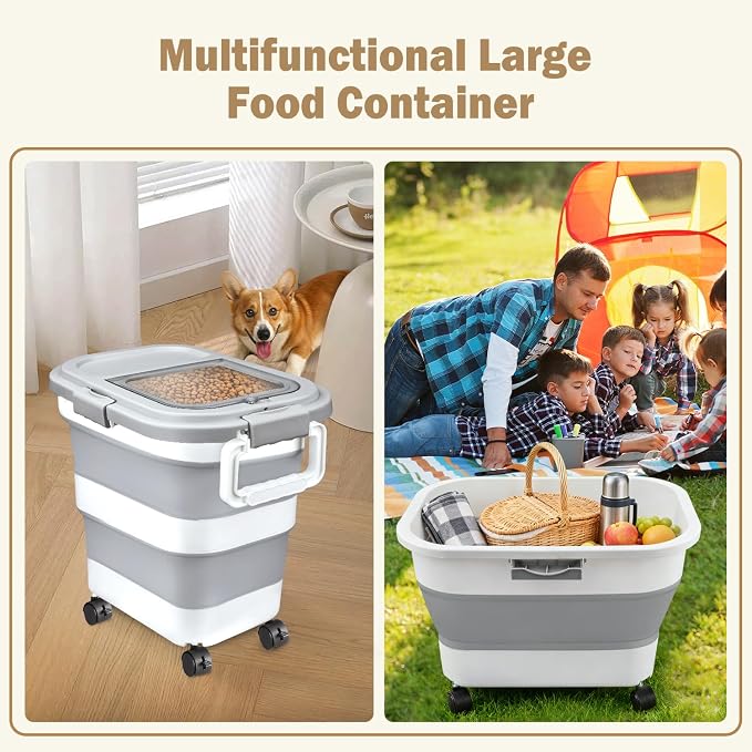 Komzon Rice Storage Container, Collapsible Airtight Food Storage Containers - Image 6