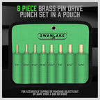 SWANLAKE 8-Piece Brass Punch Set, Removing Repair Tool1/8" - Image 2