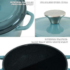 Flavehc Dutch Oven Pot with Lid 2.8 qt Cast Iron Dutch Oven - Image 2