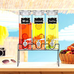 3 Pack 80 oz Tall Glass Drink Dispenser - Image 5