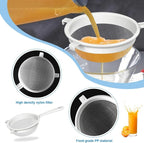 3 Pcs Plastic Nylon Fine Mesh Kefir Strainer Set - Image 4