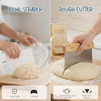 RORECAY Bread Banneton Proofing Basket Set, 9 Inch Round & 10 Inch Oval Cane - Image 3