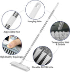 Floor Scrub Brush with Long Handle: 3 in 1 Heavy-Duty Floor Scrubber Brush with - Image 6