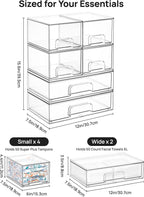 Vtopmart Stackable Storage Drawers Set of 6, Laundry Room Organization - Image 2