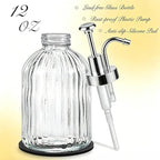 SheeChung Clear Glass Soap Dispenser, 12 Oz Liquid Hand Soap Dispenser - Image 2