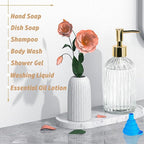 14Oz Gold Pump Glass Soap Dispenser, - Image 6