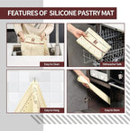 Silicone Baking Mat, Extra Thick Dough Rolling Pad - Image 5
