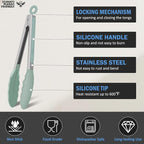 Kitchen Tongs, Stainless Steel Cooking Tongs - Image 4