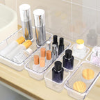 14 Pcs Clear Drawer Organizer, Adjustable Drawer Storage Box, 3-Size Desk - Image 6