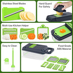 HomeHacks Vegetable Chopper Vegetable Cutter, 12 in 1 Kitchen Gadget, Onion - Image 5