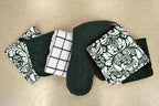 DII Basic Terry Collection 100% Cotton Quilted, Oven Mitt, Dark Green, 2 Piece - Image 7