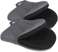 Short Oven Mitts, Heat Resistant 500°F, Silicone Grip Kitchen Gloves, Non-Slip by GOLDMEET
