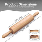 Wooden Rolling Pin 17.6 Inch - Image 2
