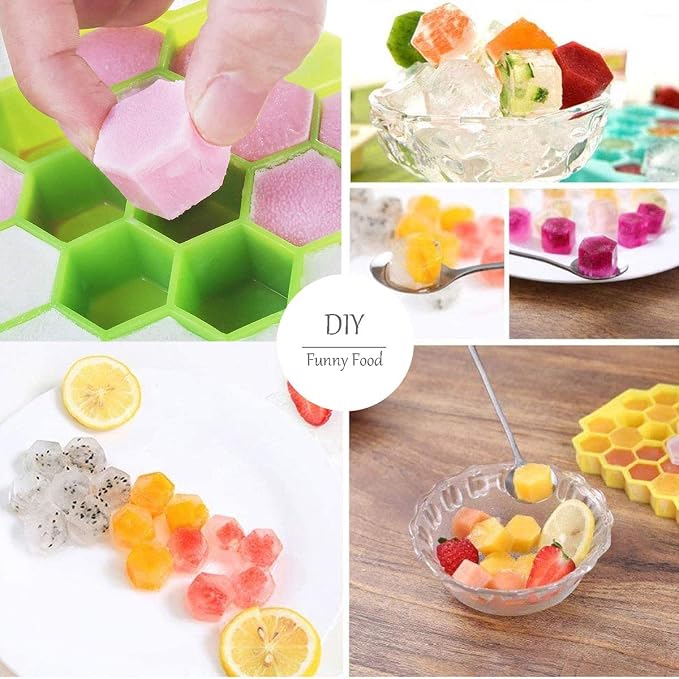Azyh Ice Cube Trays with Lid, 2 Pack Silicone Ice Cube Trays with Lid-37 Grid - Image 7
