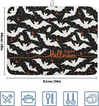 Halloween Drying Mats for Kitchen Counter 18”x24” Happy Halloween Spooky Bat - Image 2
