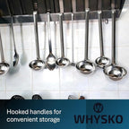 Whysko Soup Ladles Stainless Steel Multipack, 6 & 8 oz Metal Ladle Spoons - Image 6