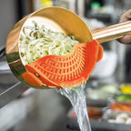 Clip On Strainer Silicone for all Pots and Pans, AUOON Pasta Strainer Clip on - Image 3