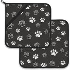 Cute Cat Dog Paw Pot Holder Set of 2, Heat Resistant Potholders Oven Hot Pads by Larkverk