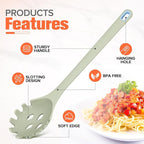 Silicone Spaghetti Spoon&Soup Ladle Cooking Utensils Set of 2, No Scratch - Image 5