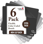 Cooler Kitchen Extra Thick Flexible Plastic Cutting Board Mats by CoolerKitchen